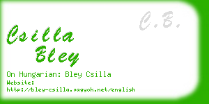 csilla bley business card